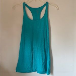 Teal workout tank.